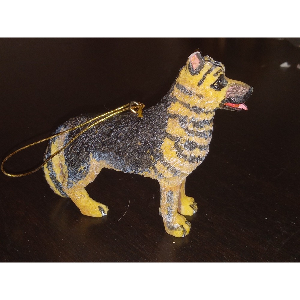 GERMAN‎ SHEPARD DOG RESIN CHRISTMAS ORNAMENT